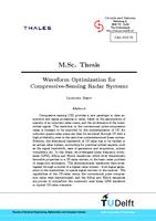 Waveform Optimization for Compressive-Sensing Radar Systems