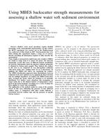 Using MBES backscatter strength measurements for assessing a shallow water soft sediment environment