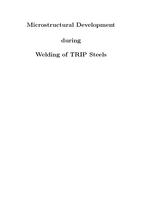 Microstructural Development during Welding of TRIP steels