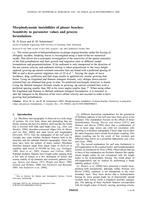 Morphodynamic instabilities of planar beaches: Sensitivity to parameter values and process formulations
