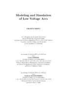 Modeling and Simulation of Low Voltage Arcs
