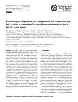 Partitioning of evaporation into transpiration, soil evaporation and interception: A comparison between isotope measurements and a HYDRUS-1D model + Corrigendum