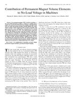 Contribution of permanent-magnet volume elements to no-load voltage in machines