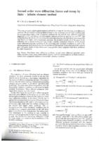 Second order wave diffraction forces and runup by finite - infinite element method