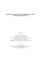 Mechanical behaviour of timber joints with slotted-in steel plates