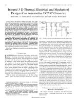Integral 3-D thermal, electrical and mechanical design of an automotive DC/DC converter
