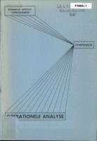 Proceedings of the Symposium Operationele Analyse, Koninklijk Instituut voor de Marine, December 1965