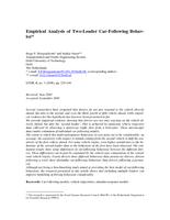 Empirical analysis of two-leader car-following behavior