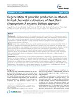 Degeneration of penicillin production in ethanol-limited chemostat cultivations of Penicillium chrysogenum: A systems biology approach