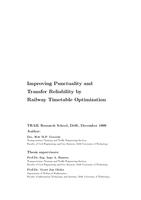 Improving Punctuality and Transfer Reliability by Railway Timetable Optimization