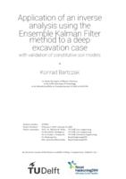 Application of an inverse analysis using the Ensemble Kalman Filter method to a deep excavation case
