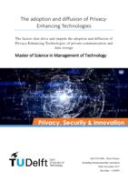 The adoption and diffusion of Privacy-Enhancing Technologies