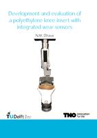 Development and evaluation of a polyethylene knee insert with integrated wear sensors