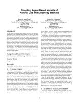 Coupling Agent-Based Models of Natural Gas and Electricity Markets