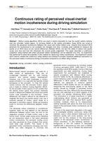 Continuous rating of perceived visual-inertial motion incoherence during driving simulation
