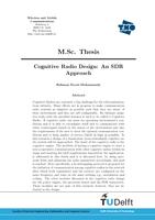Cognitive Radio Design: An SDR Approach