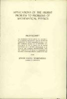 Applications of the Hilbert problem to problems of mathematical physics