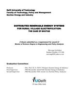 Distributed renewable energy systems for rural village electrification: The case of Bhutan