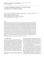 A formal ontological perspective on the behaviors and functions of technical artifacts