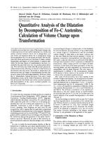 Quantitative analysis of the dilatation by decomposition of Fe-C austenites; Calculation of volume change upon transformation