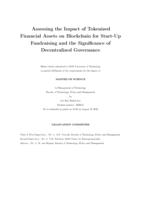Assessing the Impact of Tokenized Financial Assets on Blockchain for Start-Up Fundraising and the Significance of Decentralized Governance