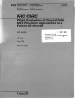 Flight evaluation of curved path MLS precision approaches in a Falcon 20 aircraft