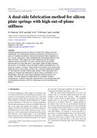 A dual-side fabrication method for silicon plate springs with high out-of-plane stiffness