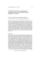The private rental sector in Western Europe: Developments since the Second World War and prospects for the future