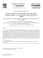 Seasonal variation of total particulate matter and children respiratory diseases at Lisbon primary schools using passive methods