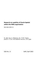 Research on usability of Oracle Spatial within the RWS organisation