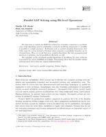 Parallel SAT Solving using Bit-level Operations