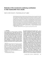 Estimate of the Incoherent-Scattering Contribution to Lidar Backscatter from Clouds