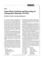 Vapor-phase synthesis and processing of nanoparticle materials (NANO)