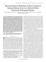 Micromechanical modeling of stress evolution induced during cure in a particle-filled electronic packaging polymer