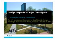Design Aspects of Pipe Conveyors