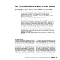 Data Extraction from Social Networks for Urban Analyses: Combining Space Syntax and user-generated data analysis on Lisbon
