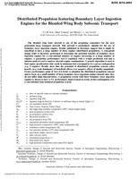 Distributed Propulsion featuring Boundary Layer Ingestion Engines for the Blended Wing Body Subsonic Transport