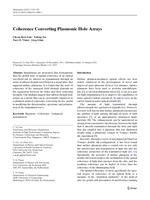 Coherence converting plasmonic hole arrays