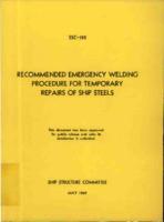Recommended emergency welding procedure for temporary repairs of ship steels