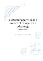 Customer analytics as a source of competitive advantage