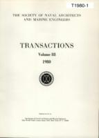 Transactions of The Society of Naval Architects and Marine Engineers, SNAME, Volume 88, 1980
