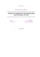 Analysis of methods for determining ship speed during a sea trial