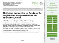 Challenges in modeling ice floods on the Ningxia-Inner Mongolia reach of the Yellow River, China