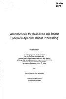 Architectures for Real-Time On-Board Synthetic Aperture Radar Processing