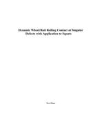 Dynamic Wheel/Rail Rolling Contact at Singular Defects with Application to Squats