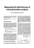 Measuring the effectiveness of crime prevention projects