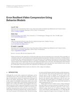 Error Resilient Video Compression Using Behavior Models