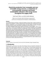 Electricity production from renewable and non-renewable energy sources: A comparison of environmental, economic and social sustainability indicators with exergy losses throughout the supply chain