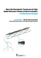 Stent with Piezoelectric Transducers for High Spatial Resolution Ultrasound Neuromodulation - a Finite Element Analysis
