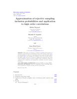 Approximation of rejective sampling inclusion probabilities and application to high order correlations